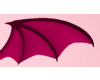Pink demon wings