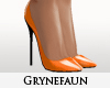 Orange stiletto heels