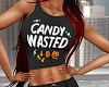 Candy Wasted Black Tee
