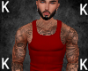 Red tank + tattoo