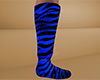 Blue Tiger Stripe Socks TALL (M)