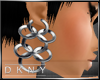 circles silver earrings