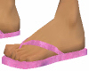 Pink Velvet Flip Flops