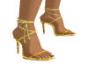Gold Crochet strap heels