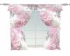 Pink roses curtain