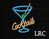 Neon Glass Cocktail Sign