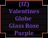 Globe Glass Rose Purple