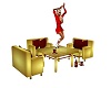 !Gold Red table dance