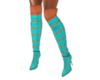 Turquoise thigh highs