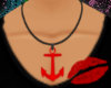 C$ Anchor Necklace` red