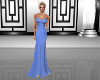 Simple Blue Satin Gown