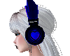 Blue heart Headset
