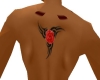 Tribal Rose back tattoo