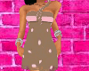 classic brown+pink dress