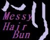 messy purple bun