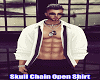 Skull Chain Open Shirt