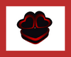 sofa black-red kiss