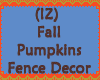 Fall Pumpkins Fence Deco