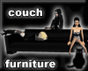 [CS] Leather Black Sofa