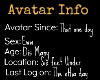 Avatar Info