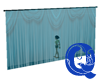 Teal ANIMATED curtains