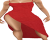 Long Red Draped Dress