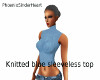 Blue Knit sleeveless top
