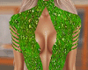 Green Beaded Mini Dress