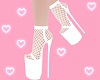 White fishnet heels 💋