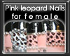 +vkz+ PinkLeopard Nails