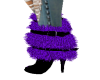 bright purple fur boots