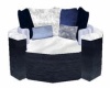 Wht/Blu Snuggle Chair