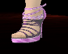 purple high heeled shoes
