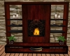 Fireplace with shelves
