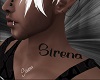 Sirena neck tattoo