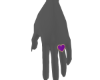 Ring 2 Heart Purple L