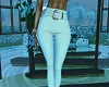 White Belted Jeans