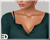 Teal Crop Button Tee