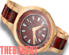 Beige/Brown Wood Watch