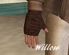 Brown Knit Gloves