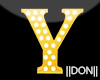 Y Yellow Letter Lamps
