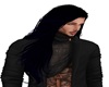 Satin Black Blue Hair