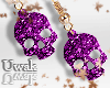 Purple Skull Earrings