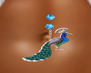 Peacock Belly Ring