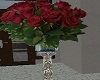 Roses on Crystal Stand