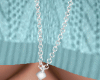 F Long necklace bleu