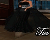 Tia Feather gown black