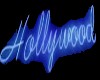 BLUE HOLLYWOOD NEON SIGN
