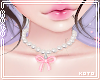 琴. Preppy pink pearls