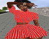 Zoe: red dotted set